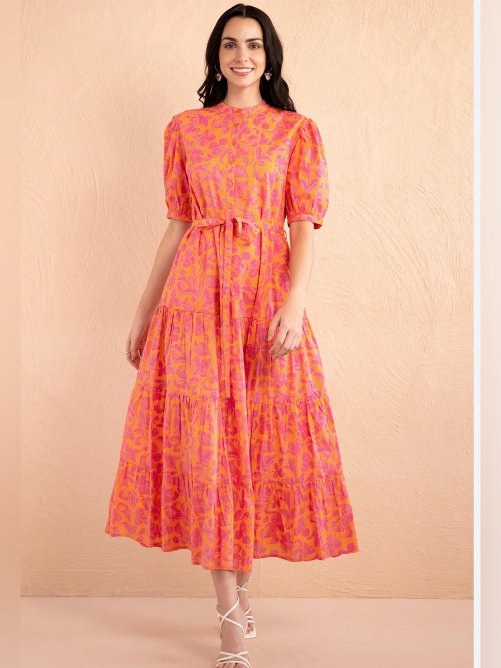 BANJANAN SAYLOR DRESS GAIA NECTARINE SIZE M NWT
